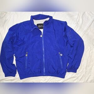 Kaelin Vintage Windbreaker lightweight blue bomber Track jacket Size Small P